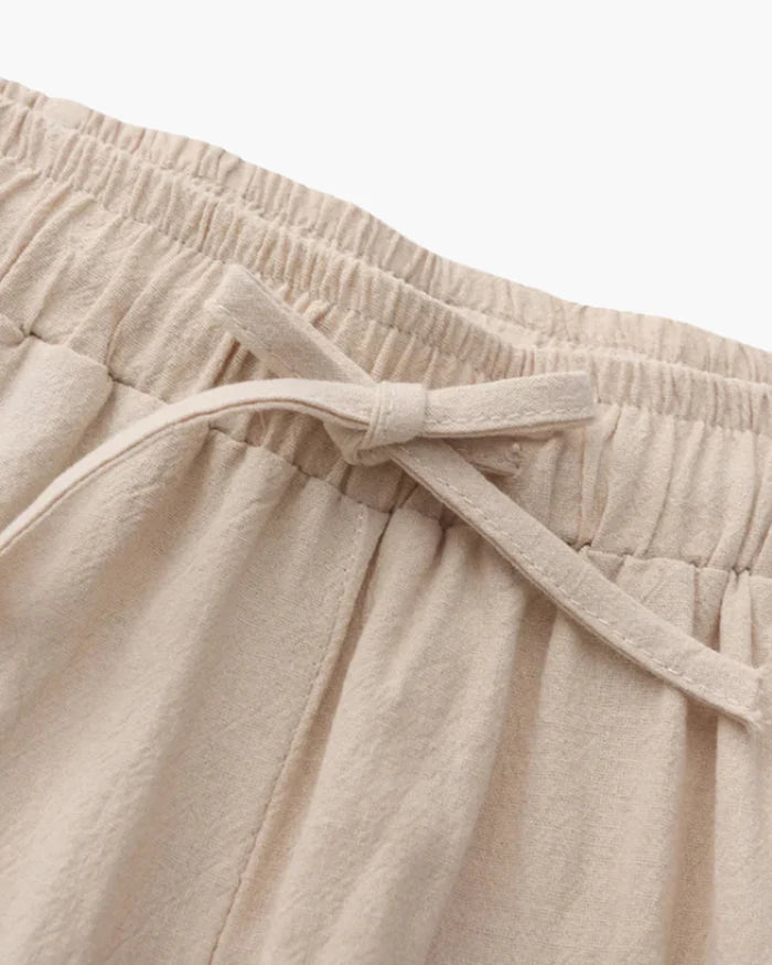 Linen Blend Drawstring (Slim fit) - Sterling Weave