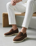 Artisan Suede Loafers - Sterling Weave