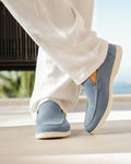 Artisan Suede Loafers - Sterling Weave
