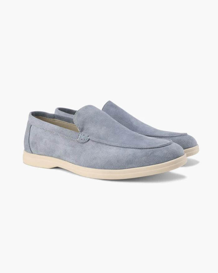 Artisan Suede Loafers - Sterling Weave