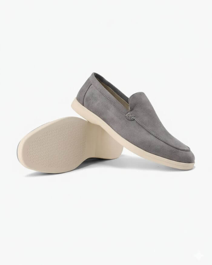 Artisan Suede Loafers - Sterling Weave