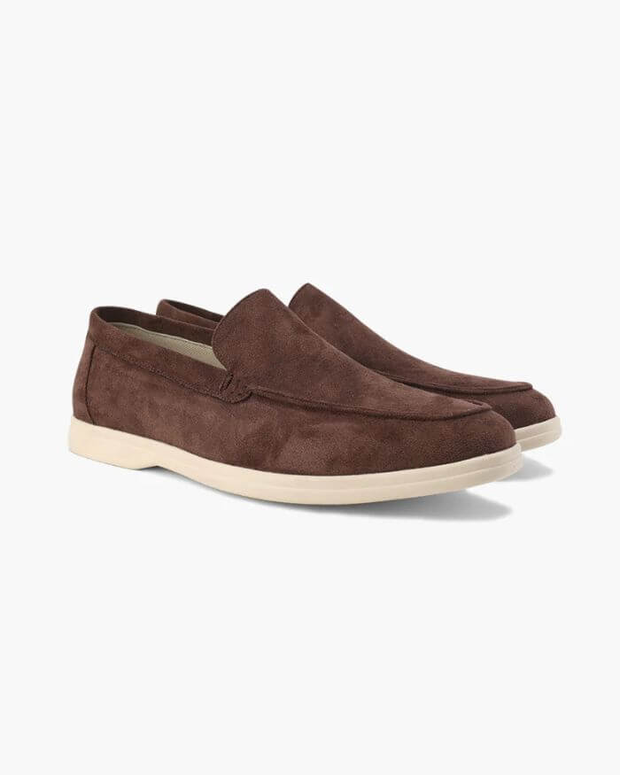 Artisan Suede Loafers - Sterling Weave