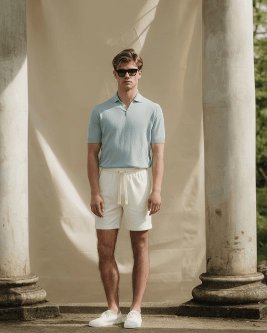 Ribbed Knit Lounge Shorts - Sterling Weave