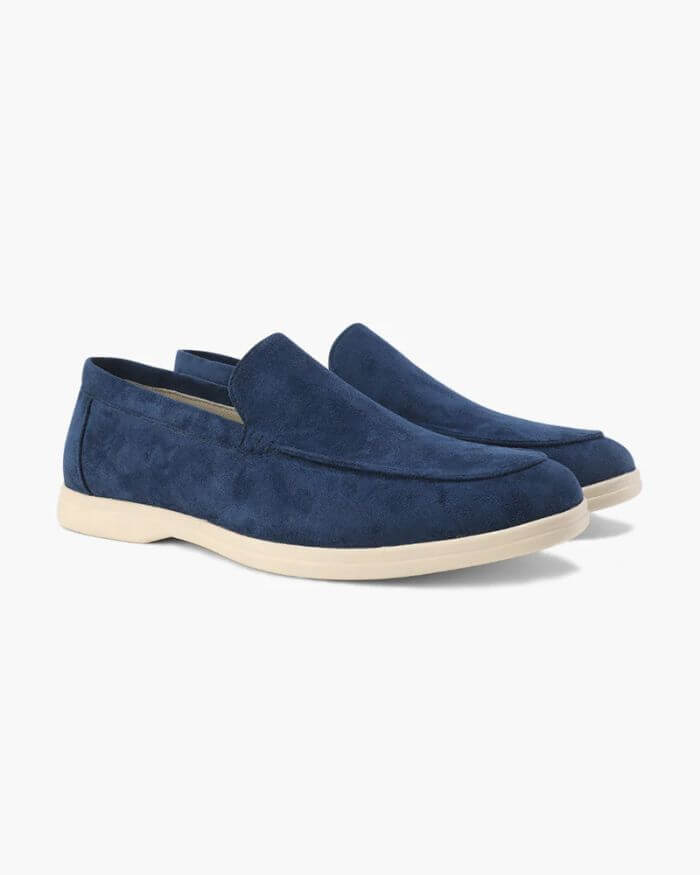 Artisan Suede Loafers - Sterling Weave