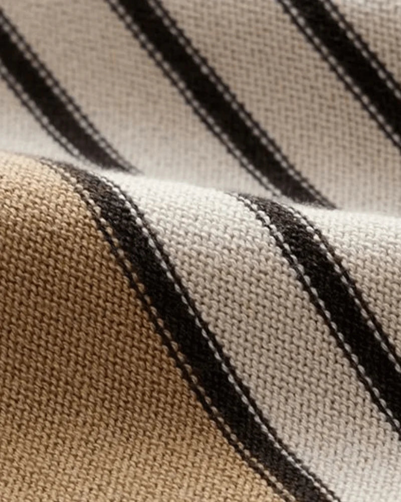 Striped Knit Resort Polo - Sterling Weave