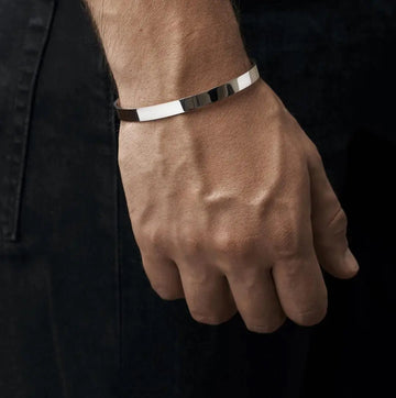Minimalist Waterproof Cuff Bracelets for Men Boys,4/6mm Simple Stainless Steel Bangles，Trendy Casual Jewelry Gifts
