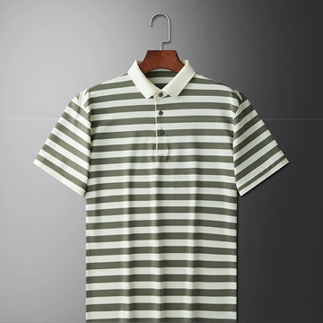Summer Men's Short Sleeve Striped Polo Shirts Korean Fashion Casual Lapel Tee Shirt Man 2025 Golf Wear New Youth polos homme