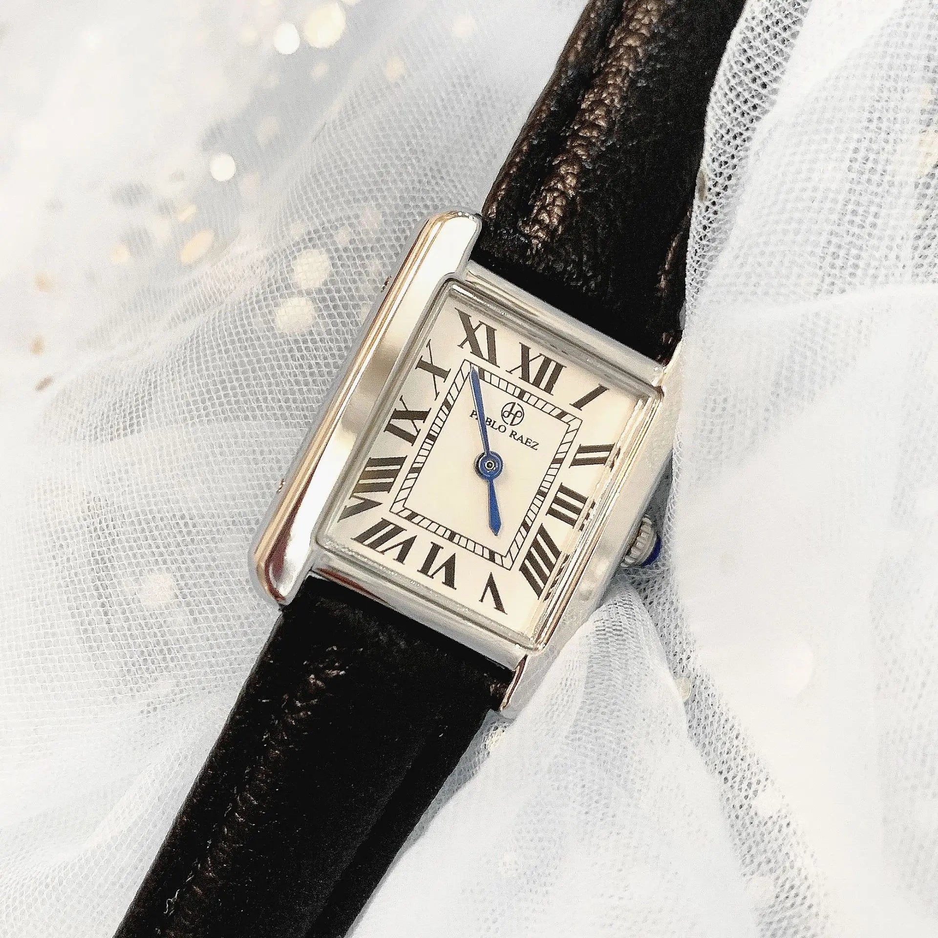 Pablo Raez Men Women Couple Quartz Watch Rectangle Square Roman Numerals Dial Watches Ladies Luxury Wristwatch Classic Man Clock