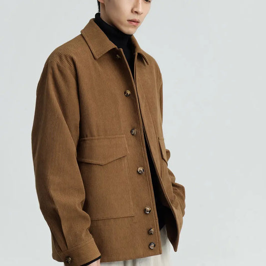 Spring Autumn New Corduroy Casual Jacket WinterMen Retro Korean Fashion Coat Men Jackets Coats Streetwear Men Clothing