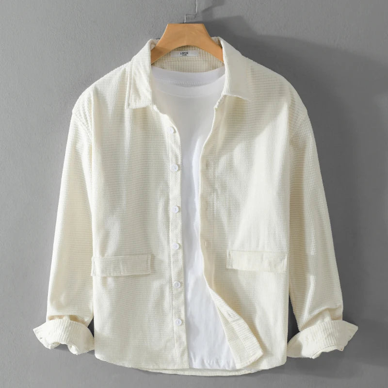 New Style Long-sleeve Casual Thickness Corduroy Comfortable Brand Shirts For Men Fashion Tops Clothes Camisa Masculina Drop-ship