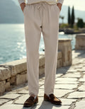 Linen Blend Drawstring (Slim fit) - Sterling Weave