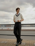 Collegiate Cable Knit Sweater - Sterling Weave