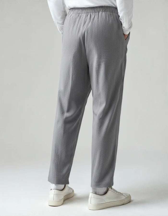 Linen Blend Drawstring (Slim fit) - Sterling Weave